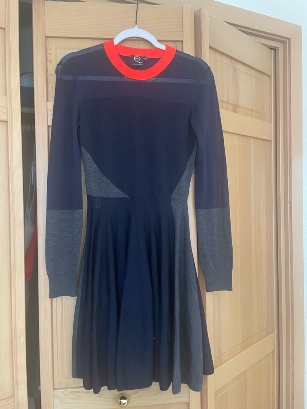Alexander McQueen Navy and Grey Dress 6